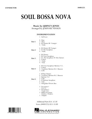 Book cover for Soul Bossa Nova (arr. Johnnie Vinson) - Full Score