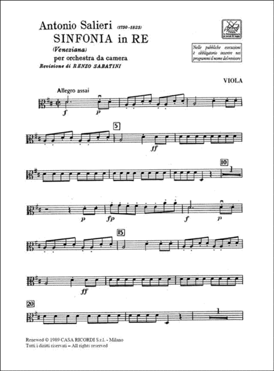 Sinfonia In Re 'Veneziana'