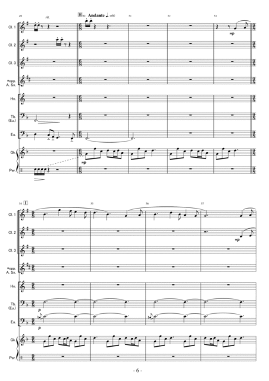 Two Irish Tunes (for Mixed Octet) Percussion Ensemble scores gallery preview page 6