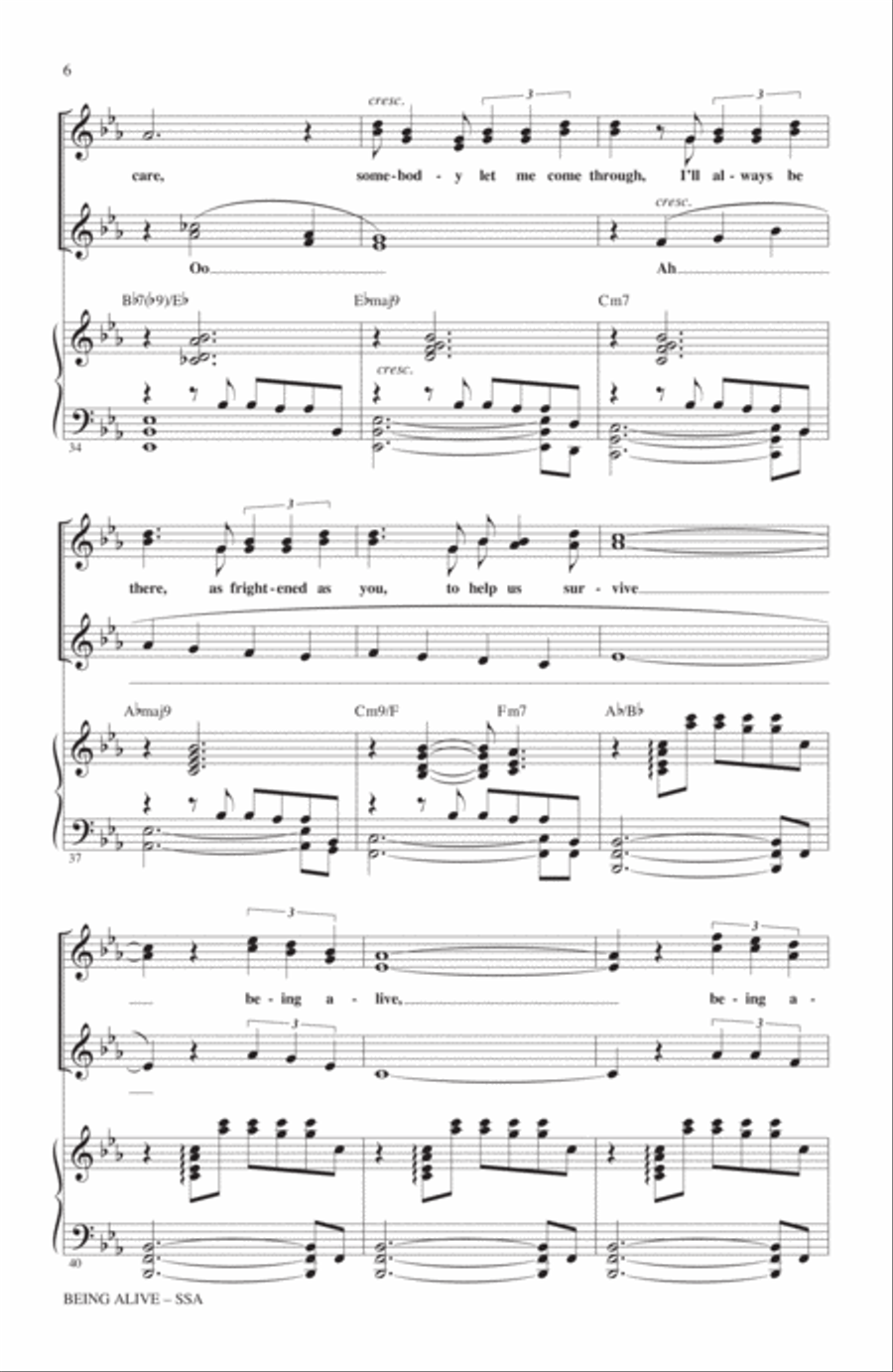 Being Alive SSA scores gallery preview page 5