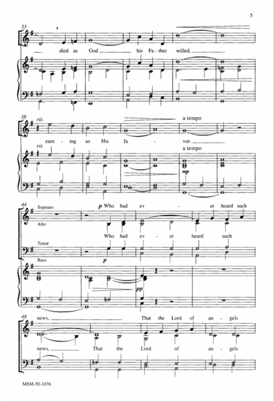 Born to Be Our Savior 4-Part scores gallery preview page 4