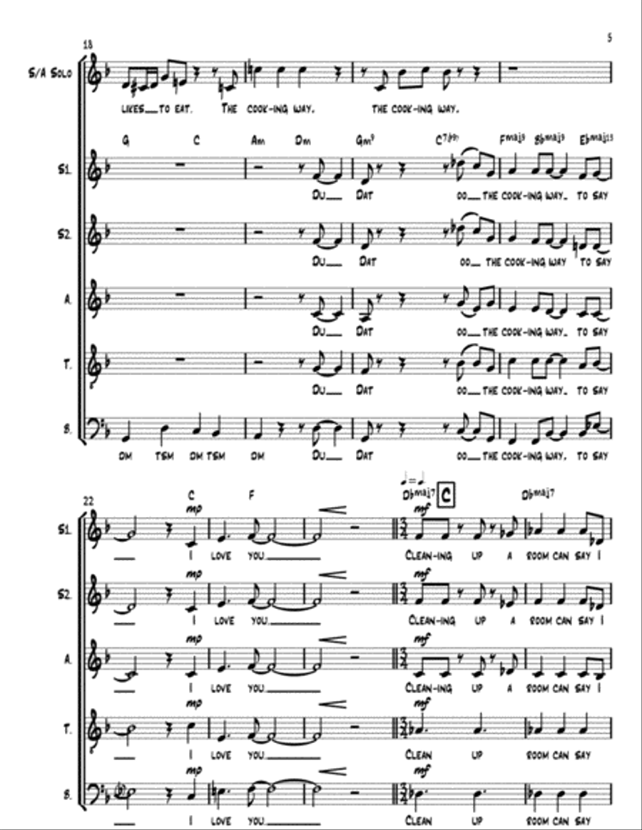 There Are Many Ways (to Say I Love You) Divisi scores gallery preview page 5