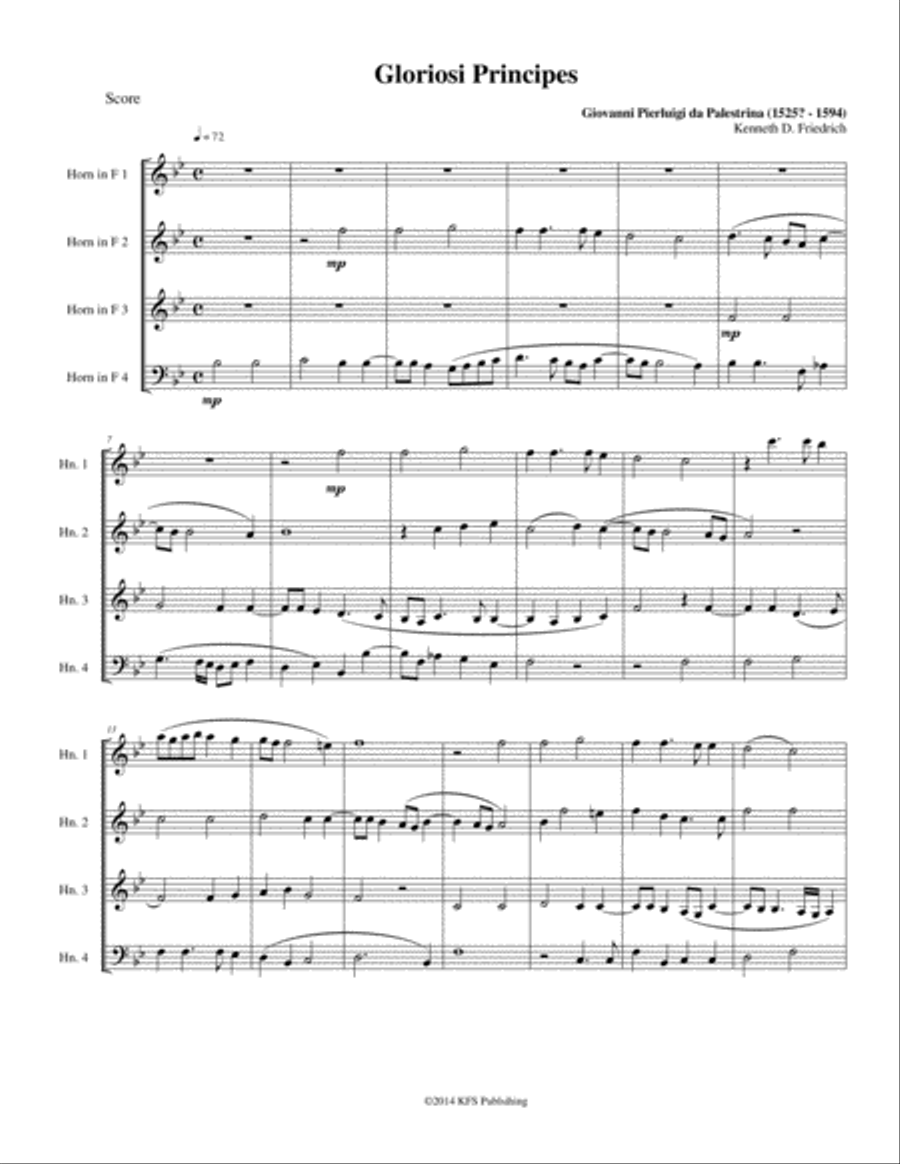 Gloriosi Principes Small Ensemble scores gallery preview page 1