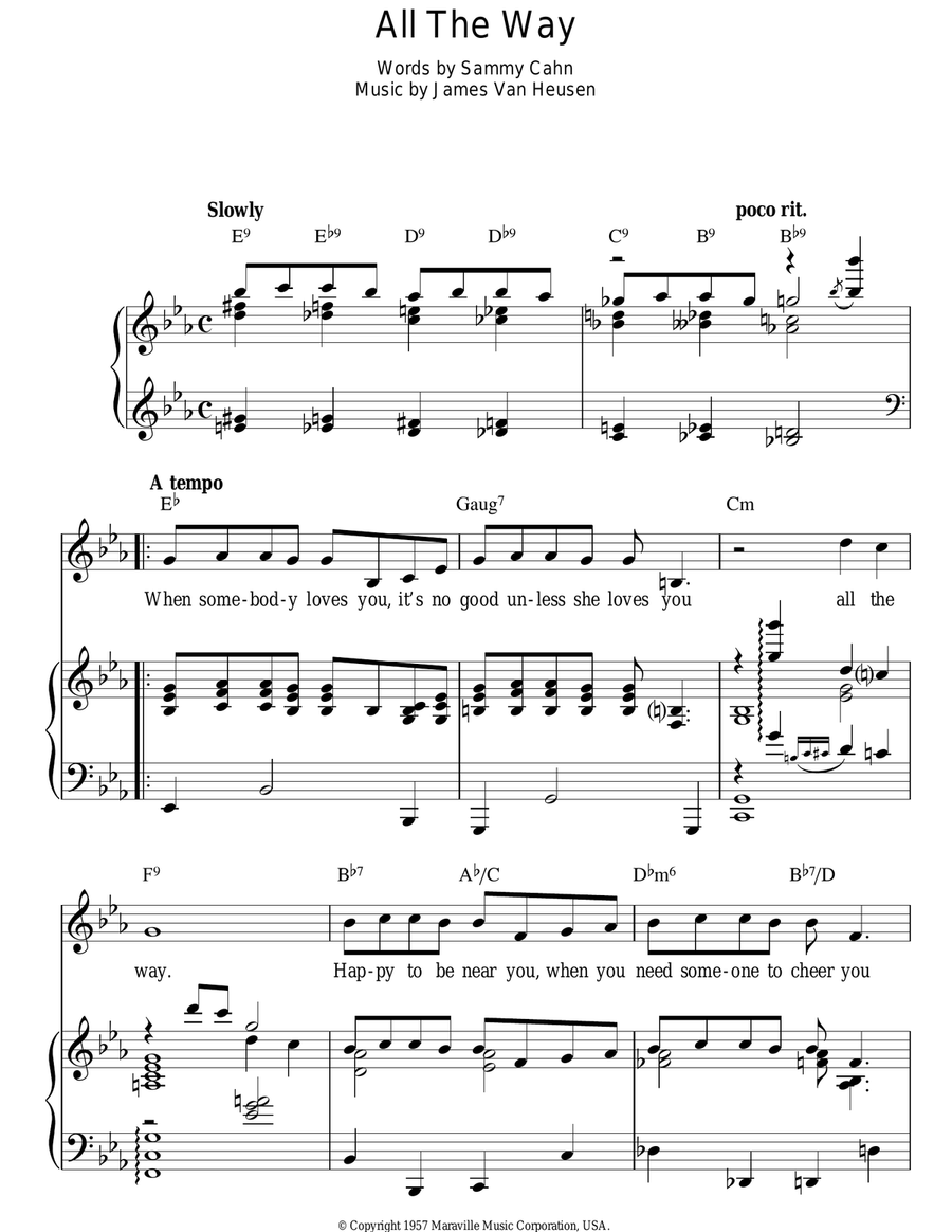 All The Way Guitar scores gallery preview page 1