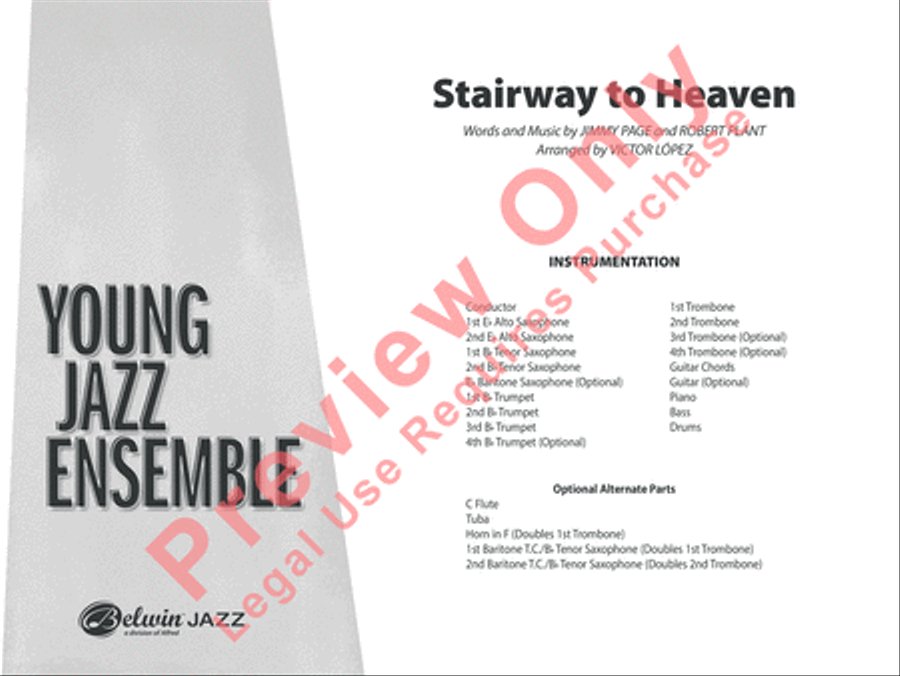 Stairway to Heaven Jazz Ensemble scores gallery preview page 2