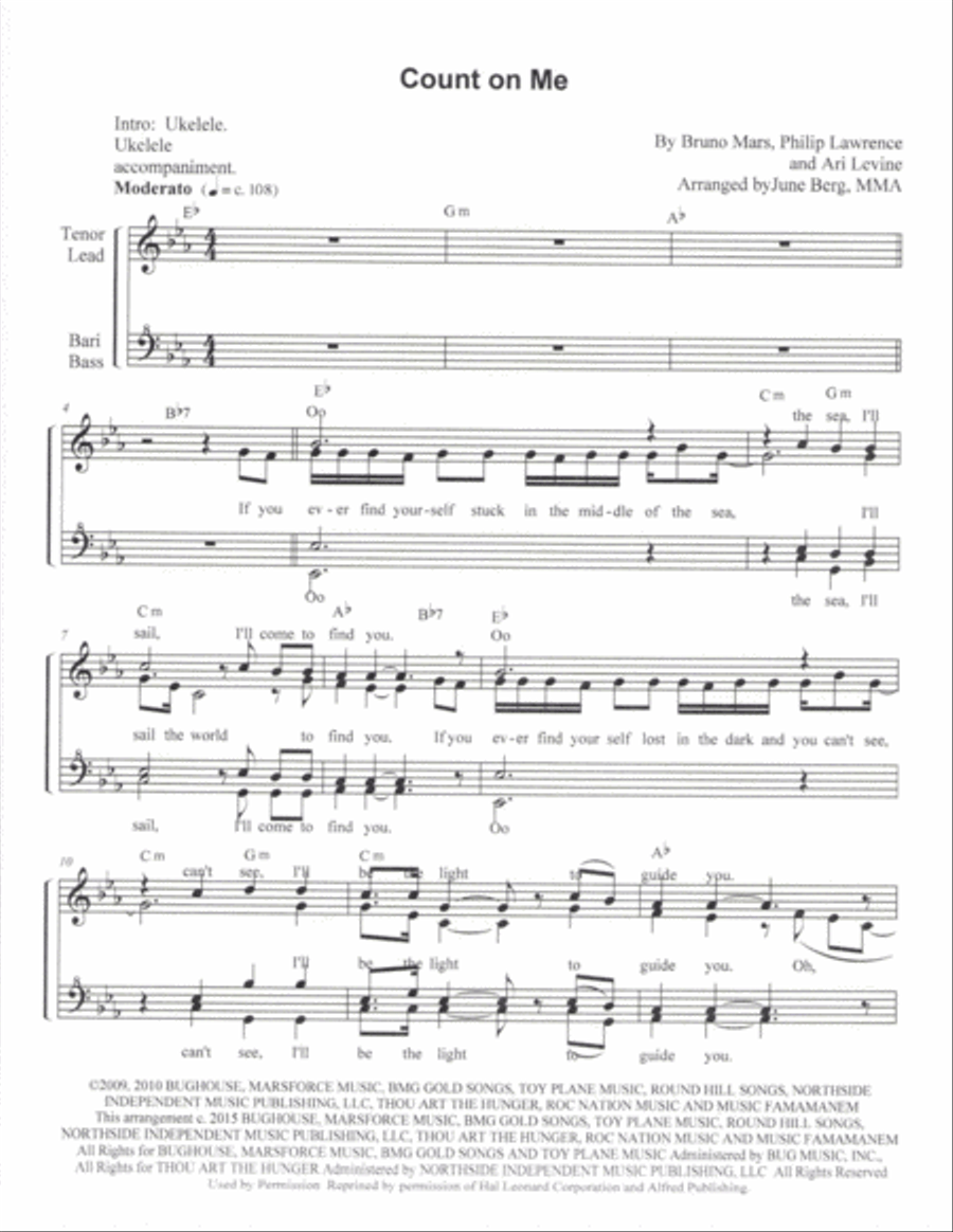 Count On Me SSAA scores gallery preview page 1