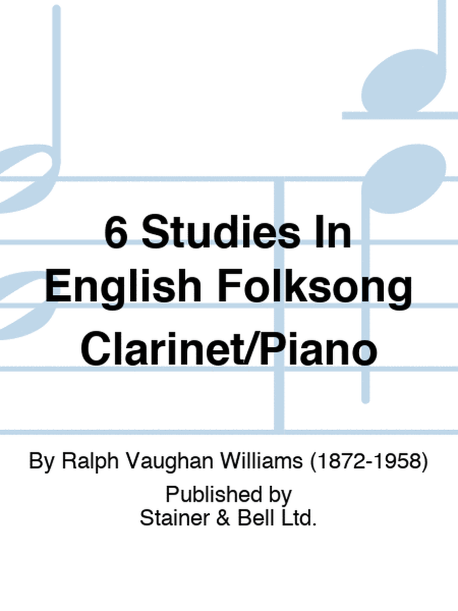 6 Studies In English Folksong Clarinet/Piano
