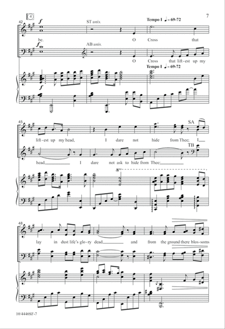 O Love That Will Not Let Me Go 4-Part scores gallery preview page 7
