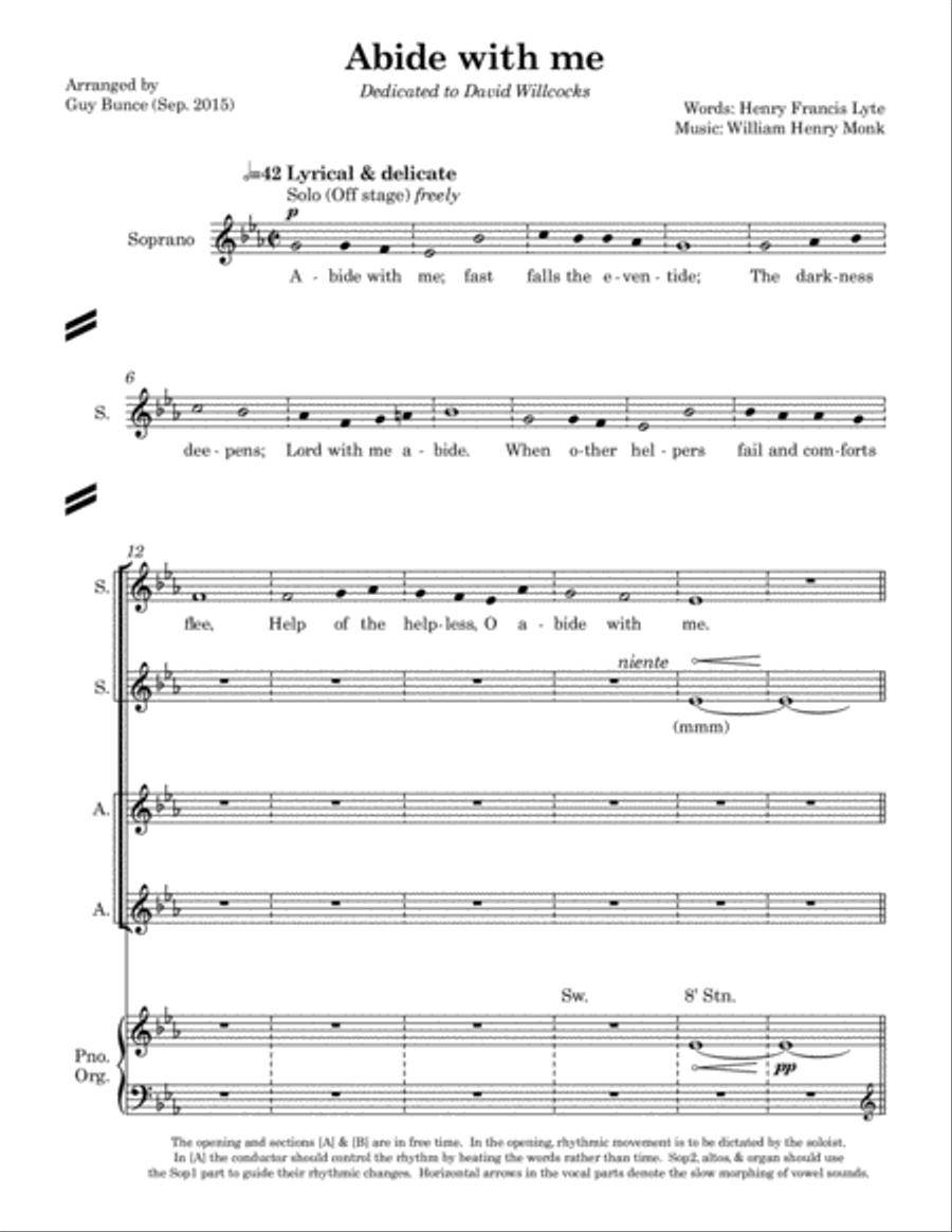 Abide With Me 4-Part scores gallery preview page 1