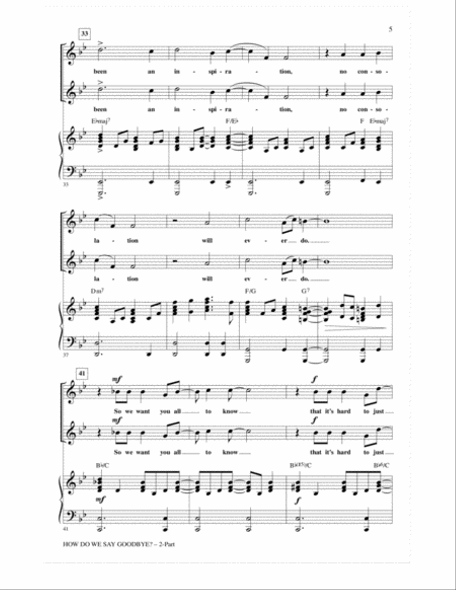 How Do We Say Goodbye 2-Part scores gallery preview page 4