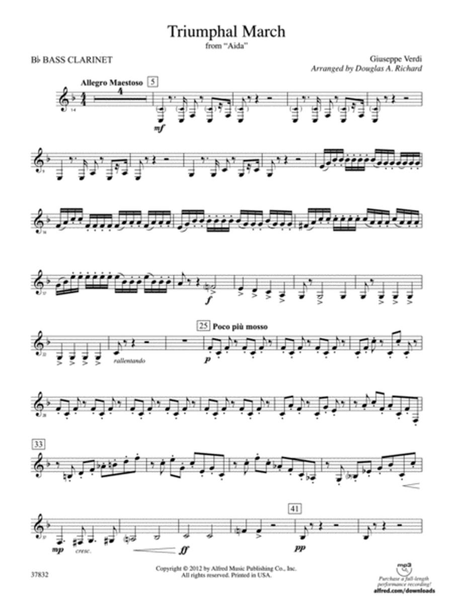 Triumphal March (from Aida): B-flat Bass Clarinet