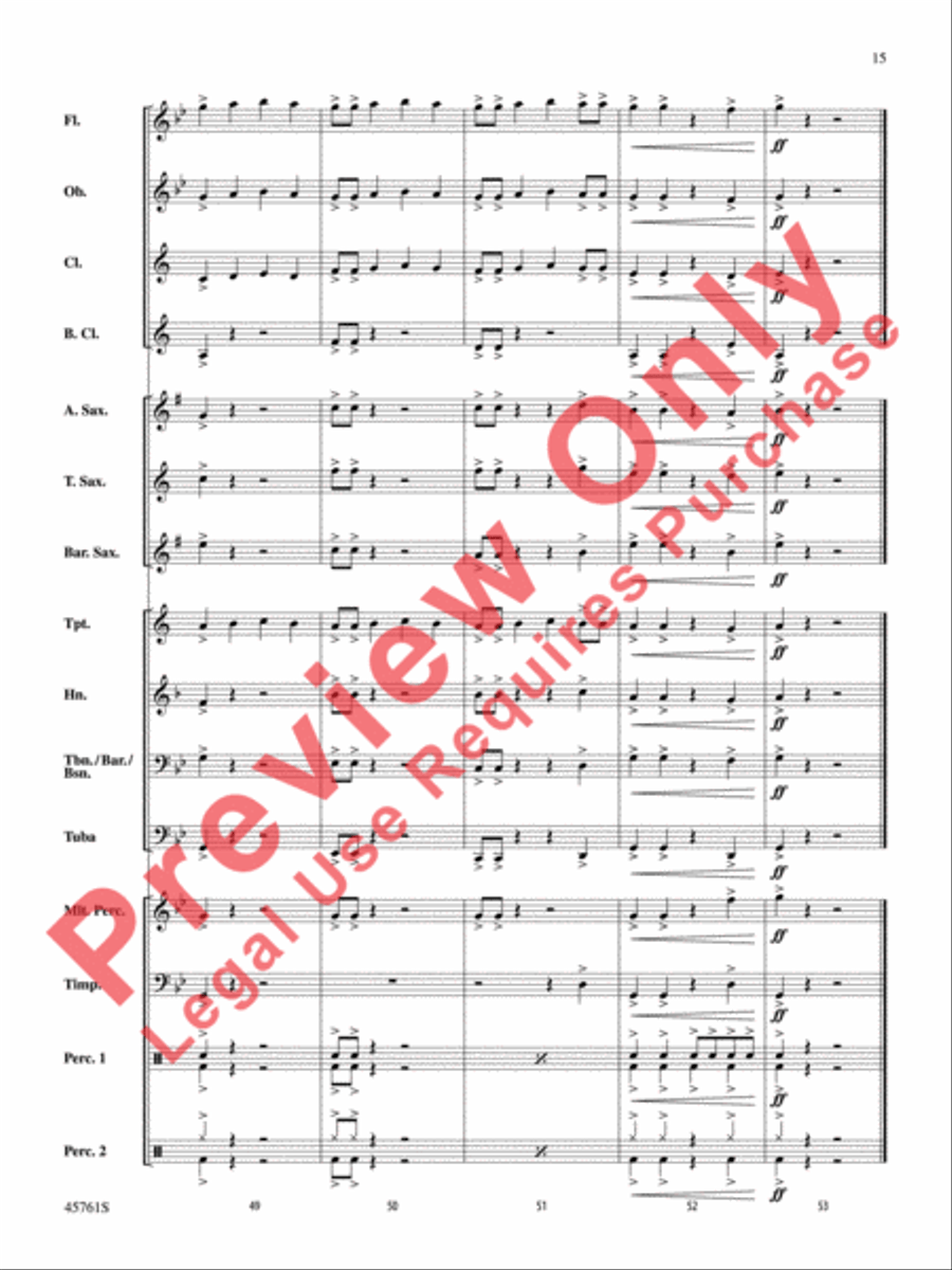 Battle of the Primes Concert Band scores gallery preview page 16