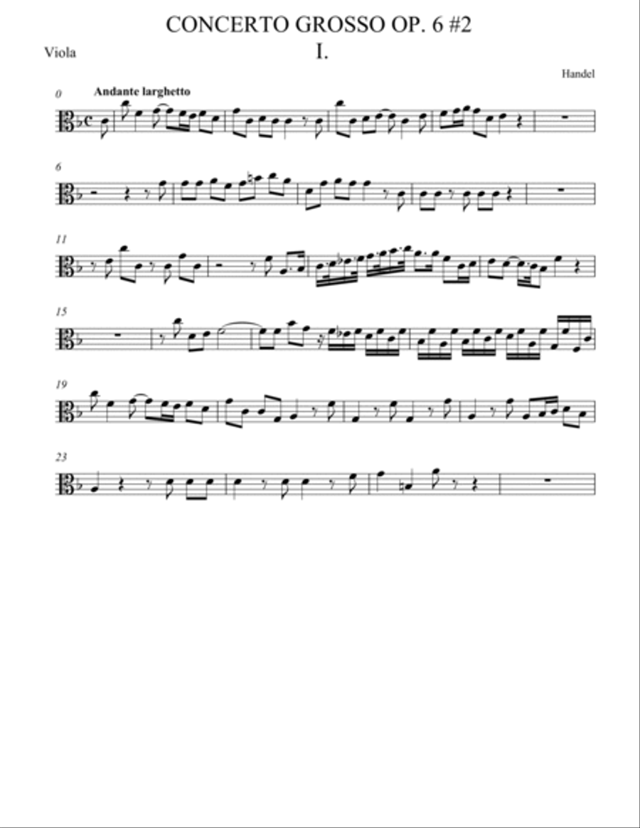 Concerto Grosso Op. 6 #2 Movement I String Orchestra scores gallery preview page 5