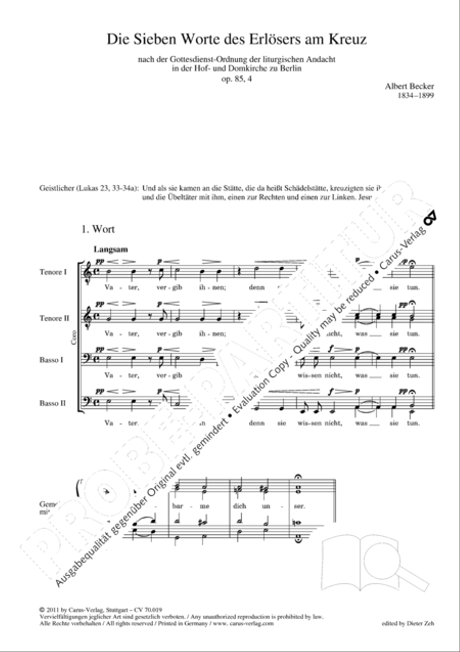 Die Sieben Worte des Erlosers am Kreuz 4-Part scores gallery preview page 3