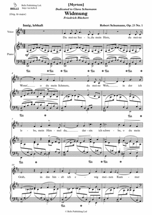 Widmung, Op. 25 No. 1 (D Major)