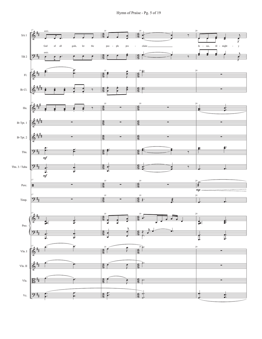 Hymn Of Praise - Full Score Choir scores gallery preview page 5