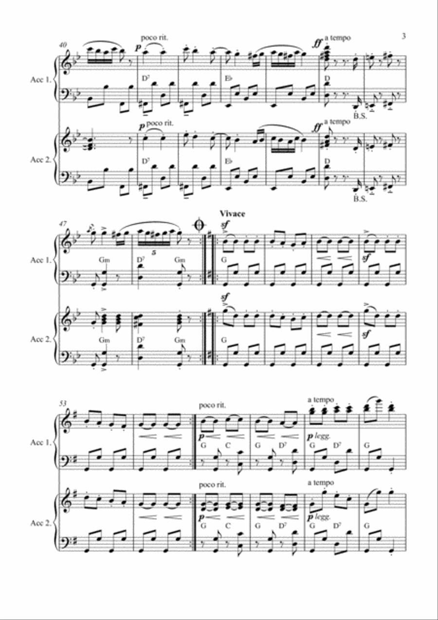Brahms: Hungarian Dance No. 5 (Accordion Duet) Brahms: Hungarian Dance No. 5 (Accordion Duet) Accordion scores gallery preview page 3