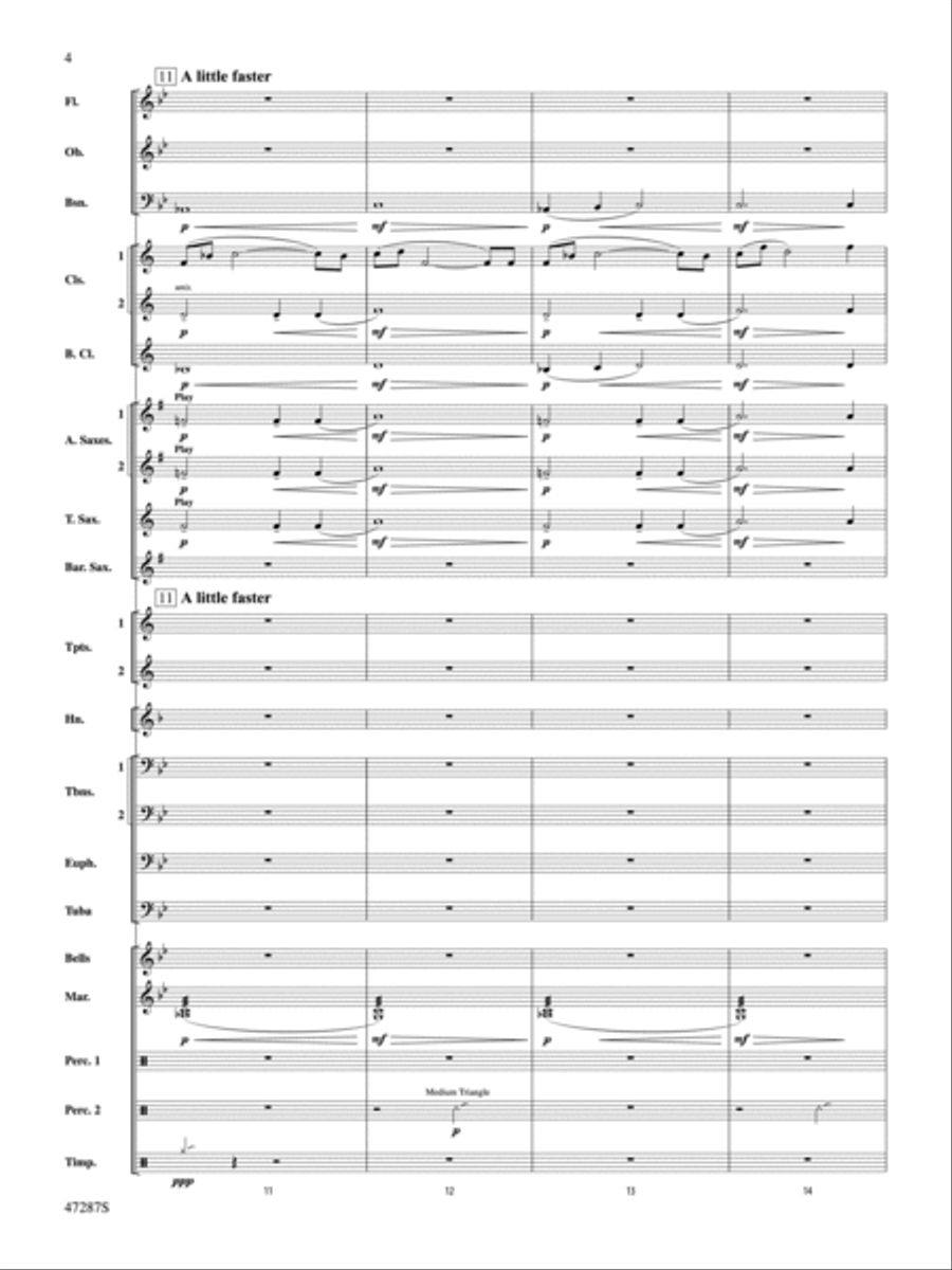 Where Morning Dawns, Where Evening Fades: Score Concert Band scores gallery preview page 4
