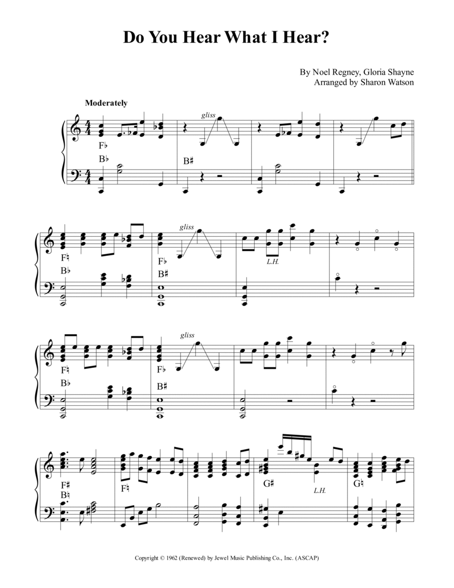 Do You Hear What I Hear Do You Hear What I Hear Harp scores gallery preview page 1