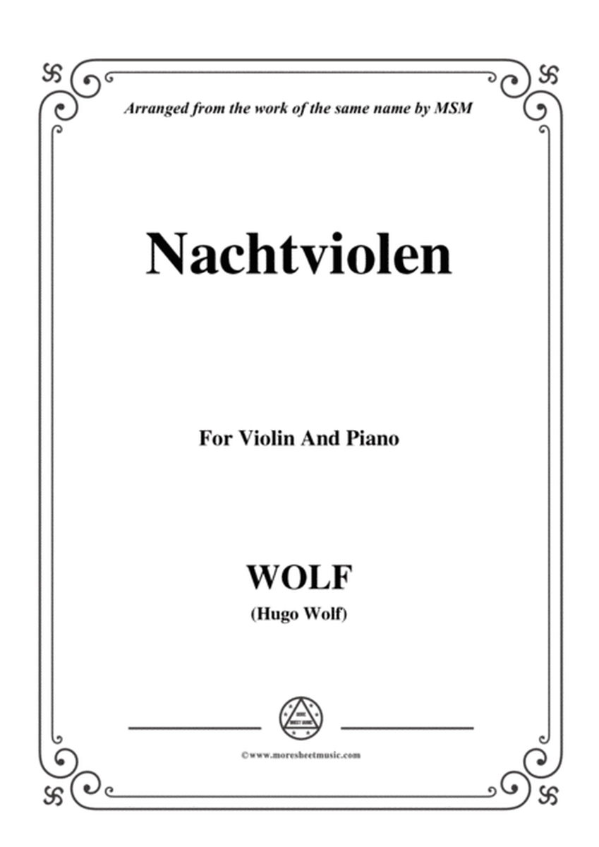 Wolf-Nachtviolen, for Violin and Piano image number null