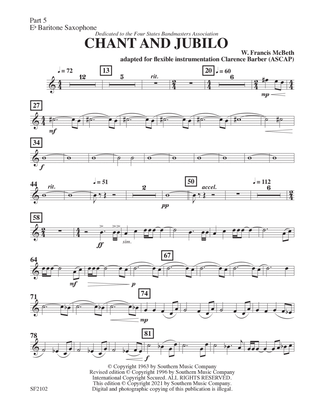 Chant and Jubilo - Baritone Sax 5