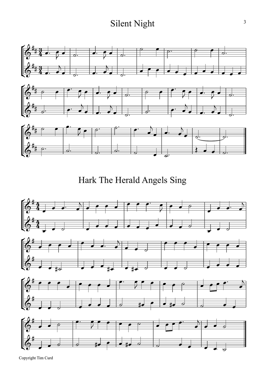 8 Christmas Duets For Violin String Duet scores gallery preview page 3