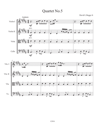 Quartet No 5 - Easy String Quartet