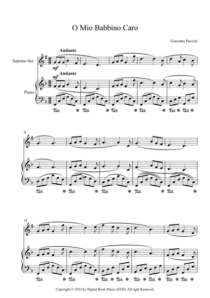 O Mio Babbino Caro - Giacomo Puccini (Soprano Sax + Piano) image number null