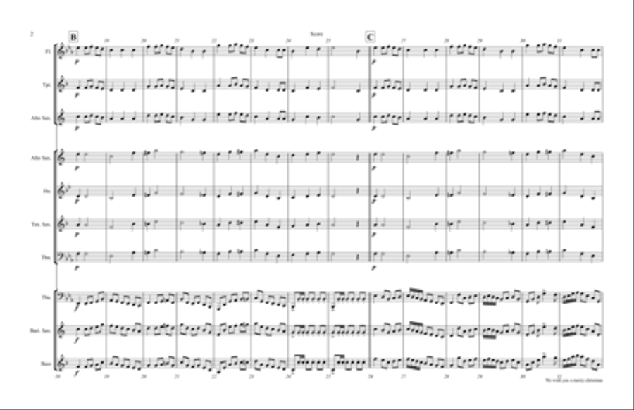 We wish you a merry christmas TUBA & KIDS Bassoon scores gallery preview page 2