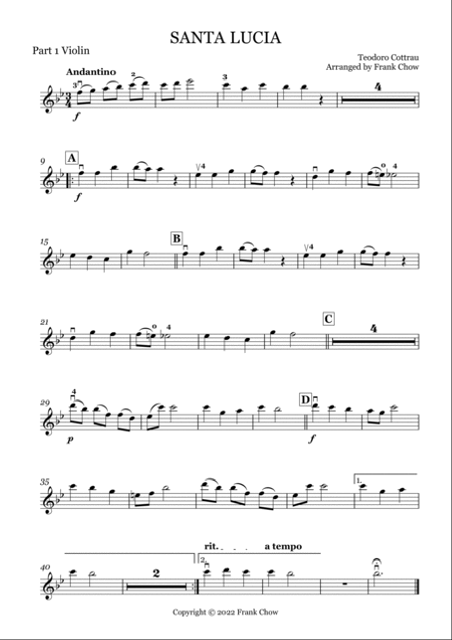 Santa Lucia (Orchestra/ Concert Band Flexible Instrumentation) Concert Band scores gallery preview page 5