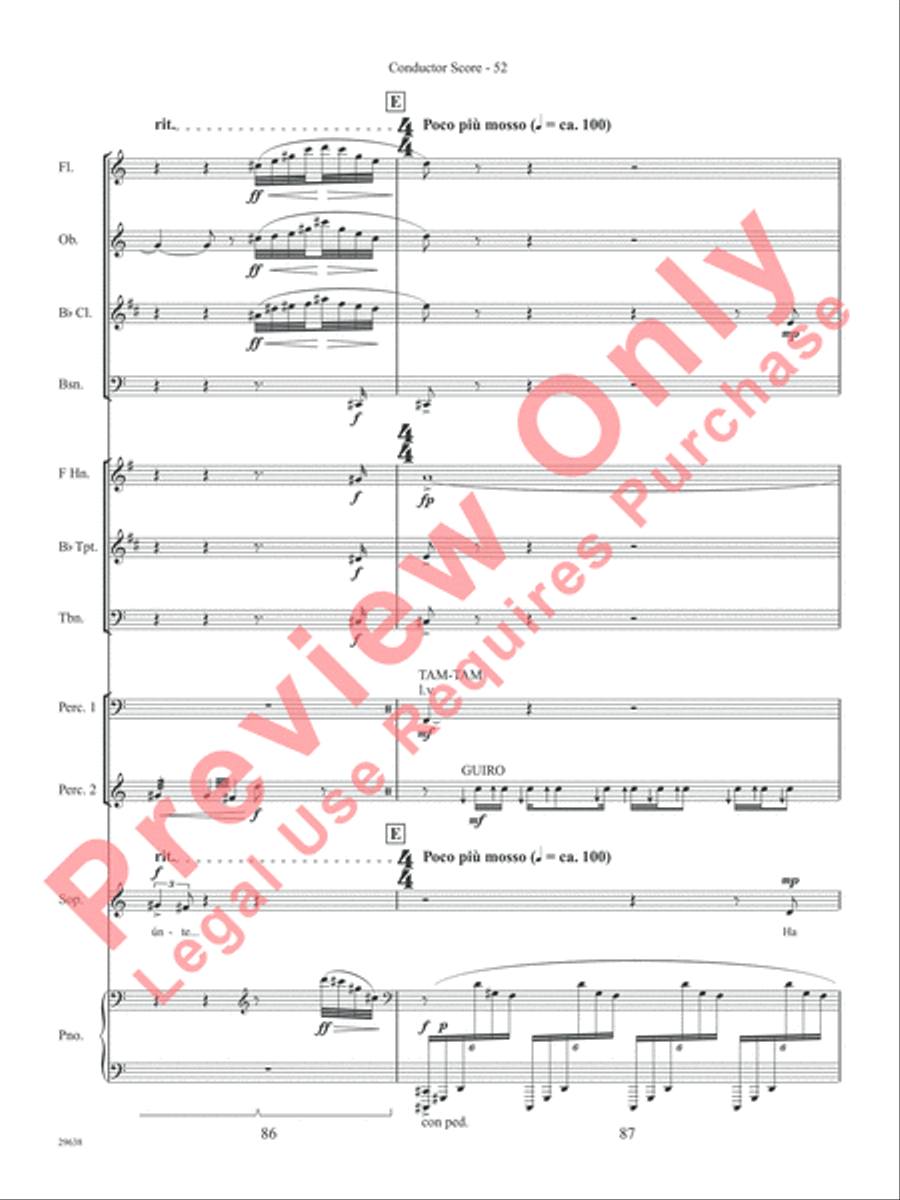 Three Spanish Songs (for Soprano and Wind Ensemble) Concert Band scores gallery preview page 57