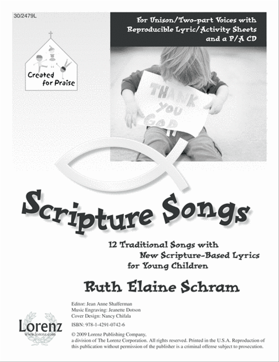 Scripture Songs Unison Choir scores gallery preview page 2