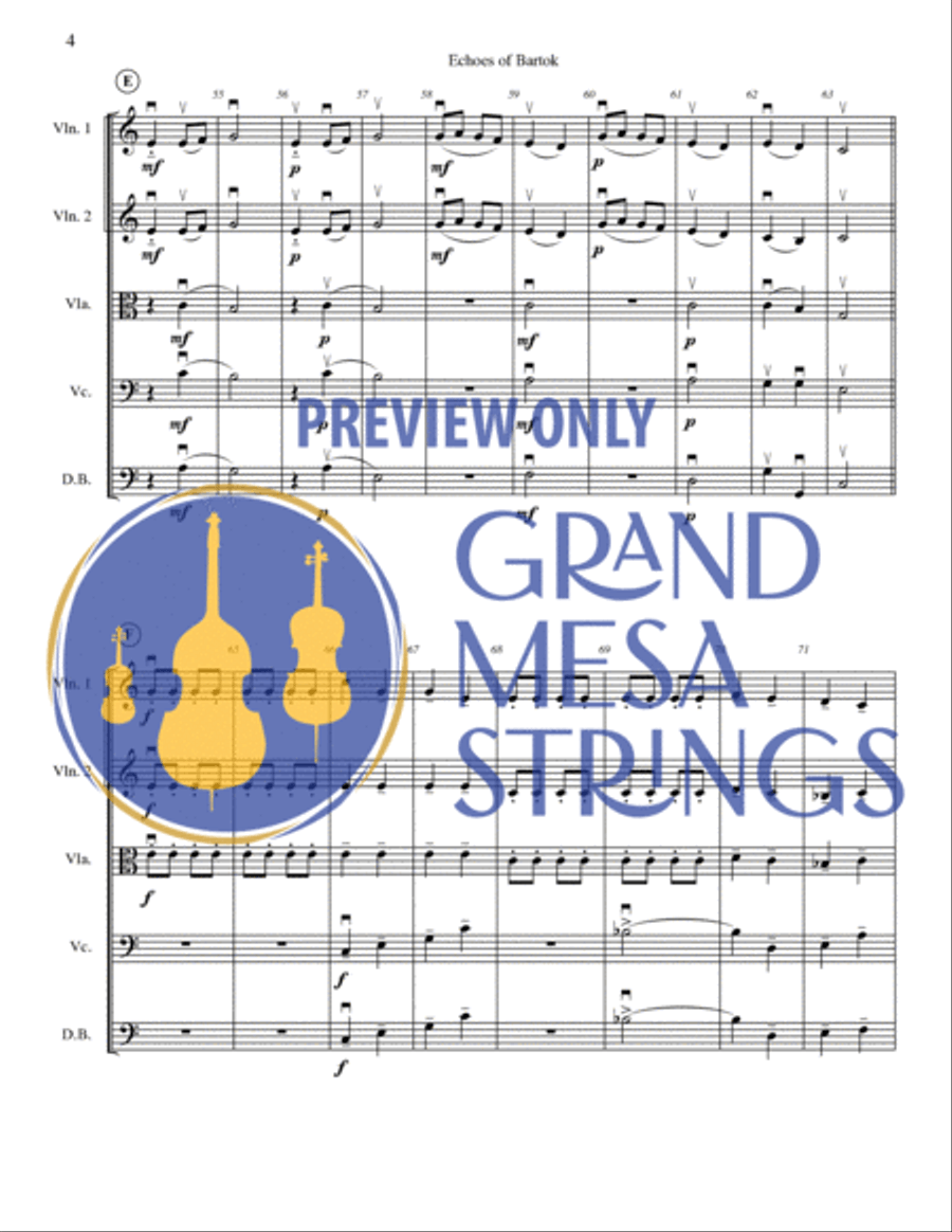 Echoes of Bartok String Orchestra scores gallery preview page 5