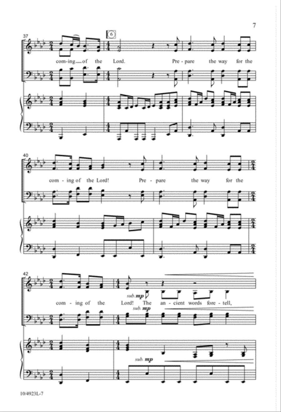 The Coming of the Lord The Coming of the Lord 4-Part scores gallery preview page 7