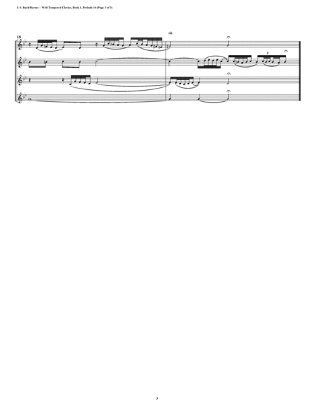 Prelude 16 from Well-Tempered Clavier, Book 1 (Flute Quartet) image number null