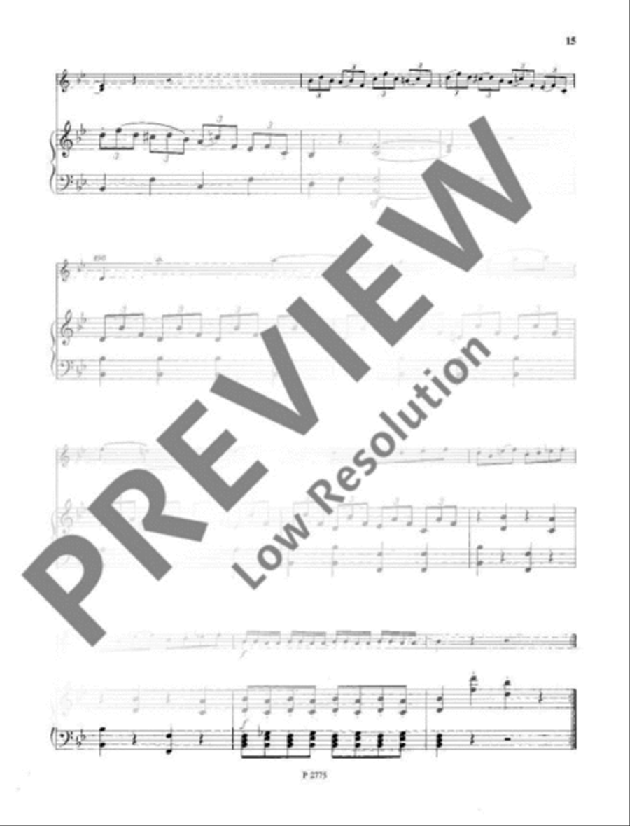 Sonata B major Violin Solo scores gallery preview page 16