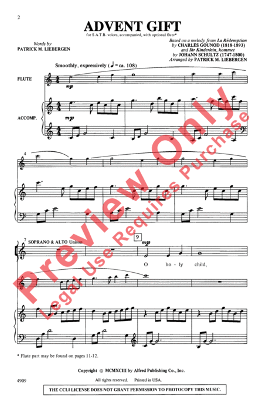 Advent Gift 4-Part scores gallery preview page 2