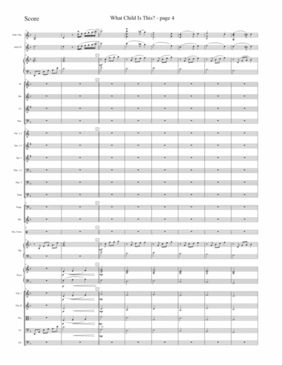 What Child Is This? Full Orchestra scores gallery preview page 4