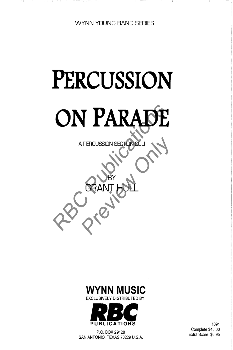 Percussion On Parade Percussion On Parade Concert Band scores gallery preview page 2
