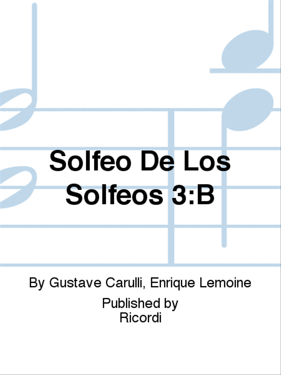Solfeo De Los Solfeos 3:B School and Community scores gallery preview page 1