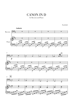 Book cover for Canon in D for Bassoon and Piano