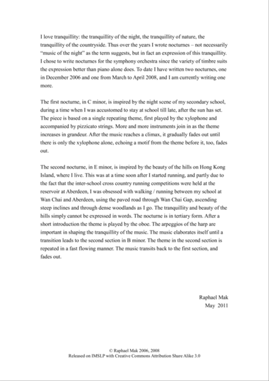 2 Nocturnes, op. 2 and 8 Full Orchestra scores gallery preview page 3