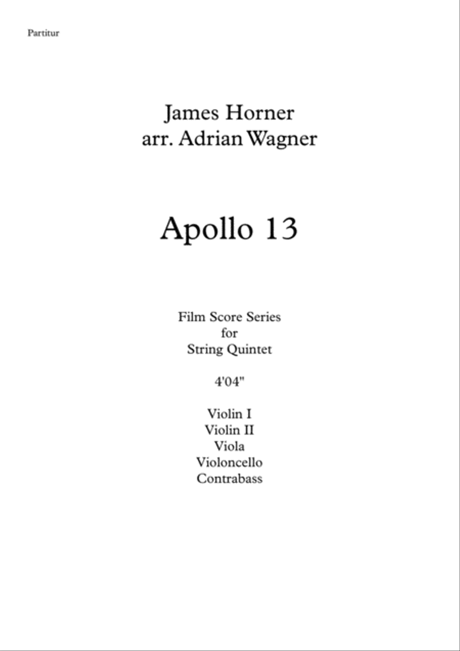 End Credits - Apollo 13 String Quintet scores gallery preview page 2