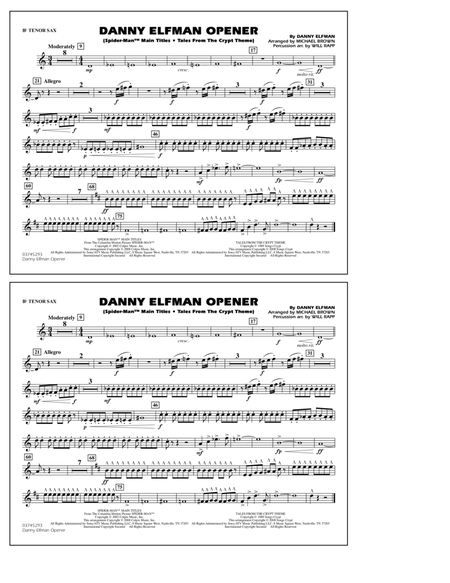Danny Elfman Opener - Bb Tenor Sax