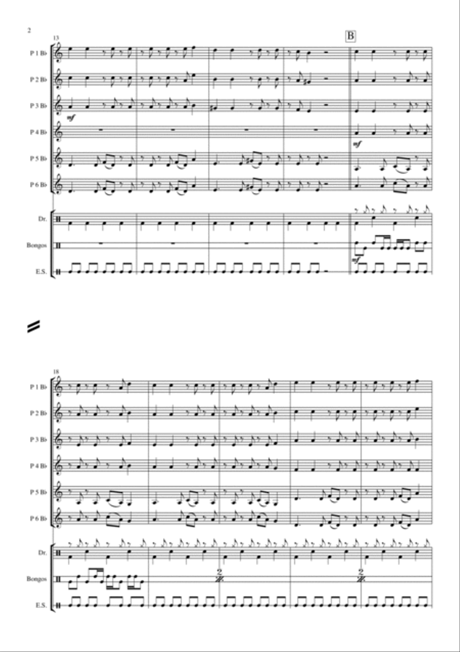 Bad Guy Concert Band scores gallery preview page 2