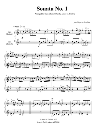 Loeillet: Sonata No 1 for Bass Clarinet Duo