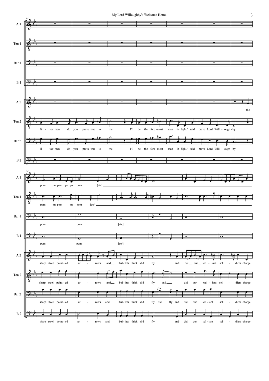 My Lord Willoughby's Welcome home (ATBarB-ATBarB version) TB scores gallery preview page 3