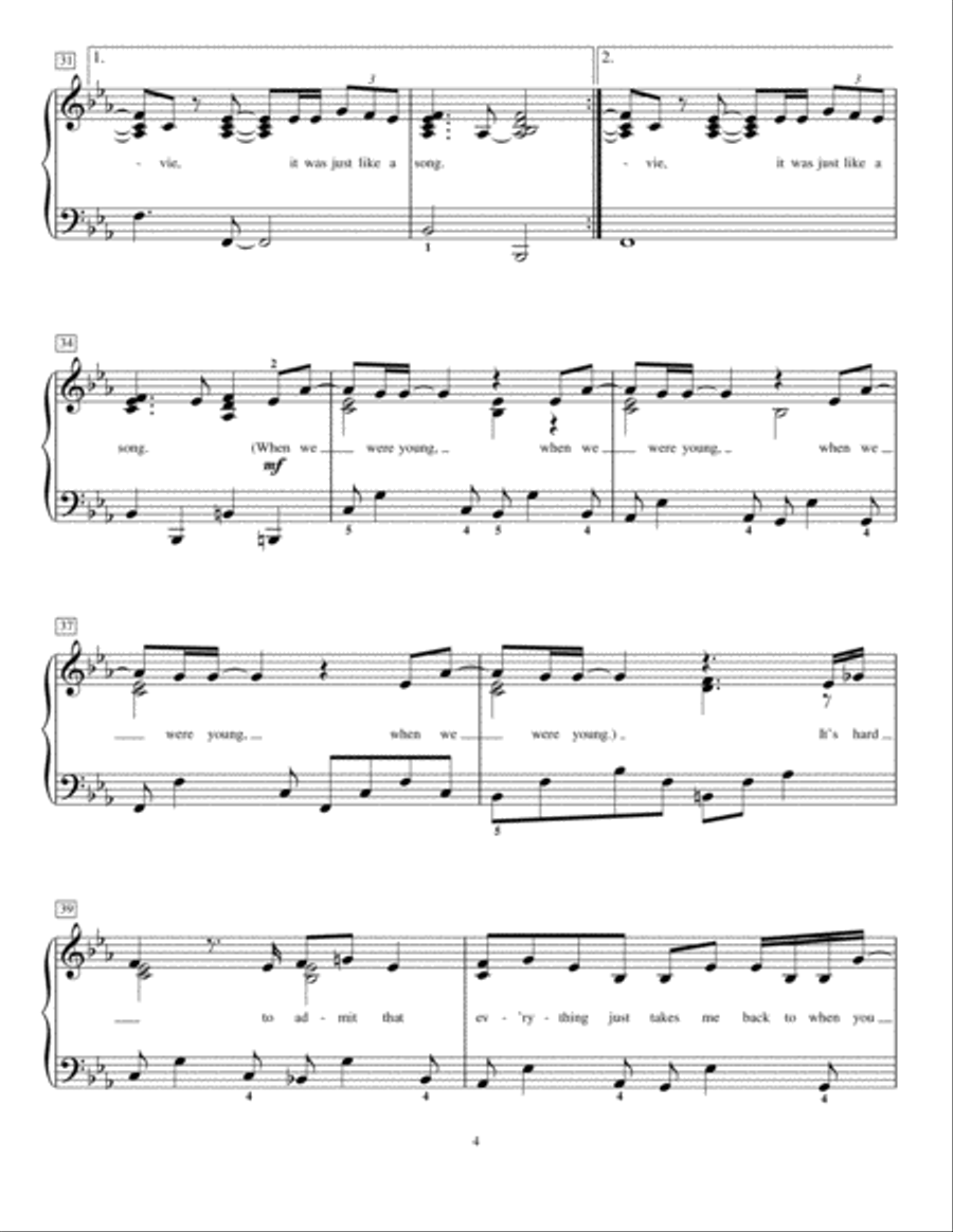 When We Were Young Piano Method scores gallery preview page 4