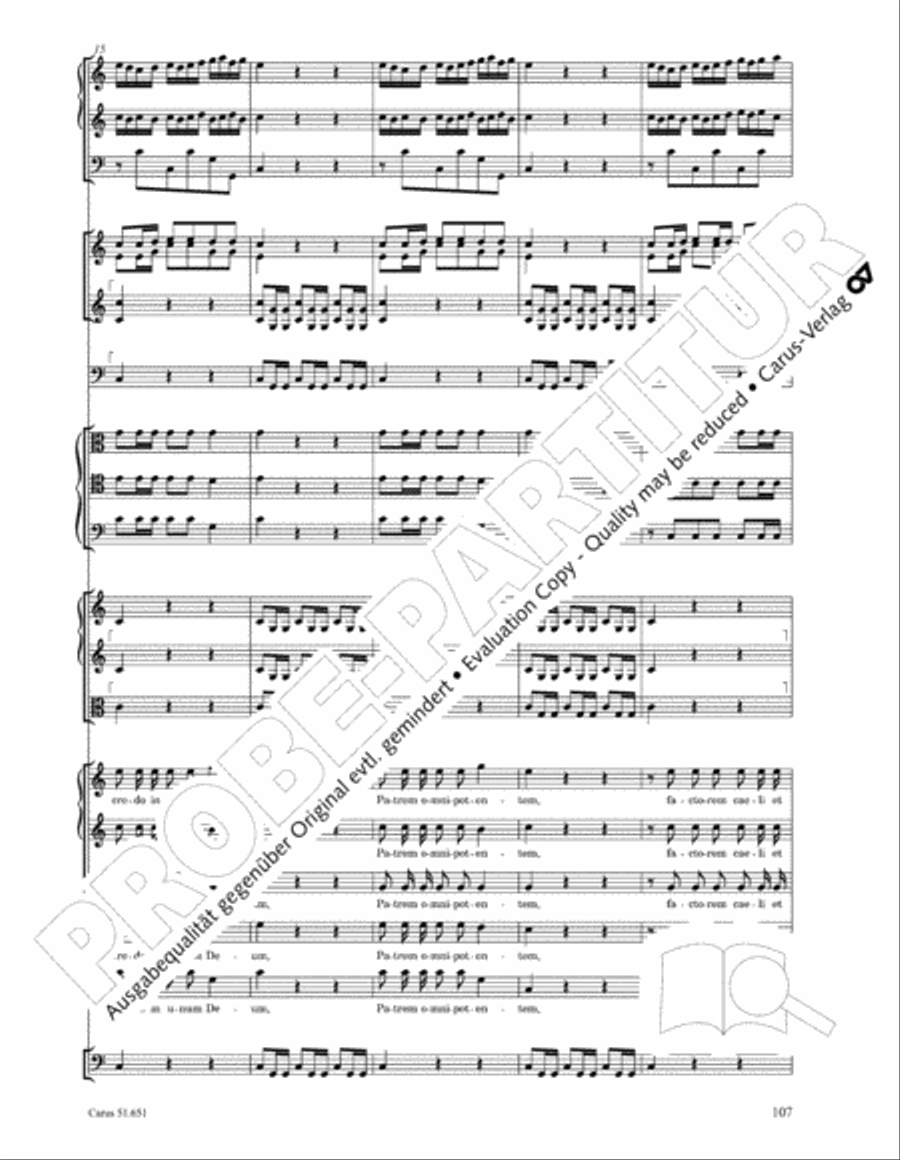 C Minor Mass, K. 427 (Missa in c KV 427) 4-Part scores gallery preview page 123