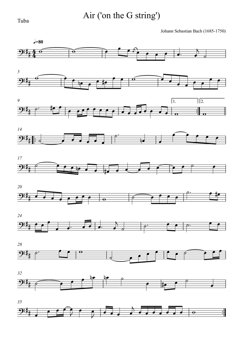 Air ('on the G string') - Tuba image number null